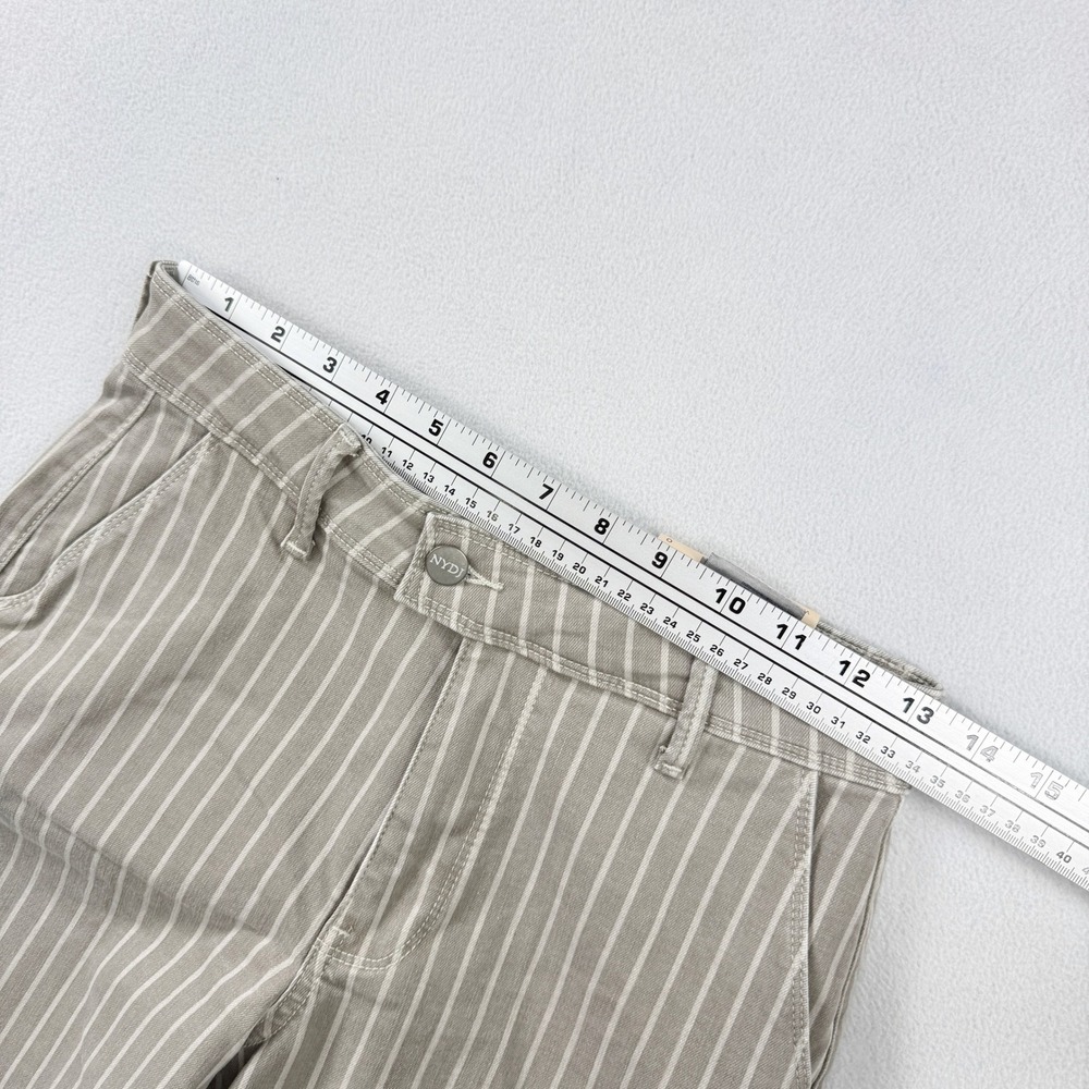 Nydj Mona Wide Leg Striped Denim Jeans Size 0 Ankle Length‎ NEW - Picture 6 of 9